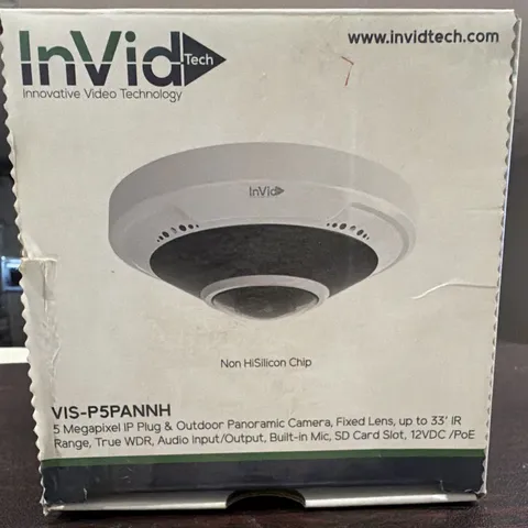 InVid Tech VIS-P5PANNH 5MP IP Outdoor Vandal Dome Cam Day/Night Mic SD 256GB