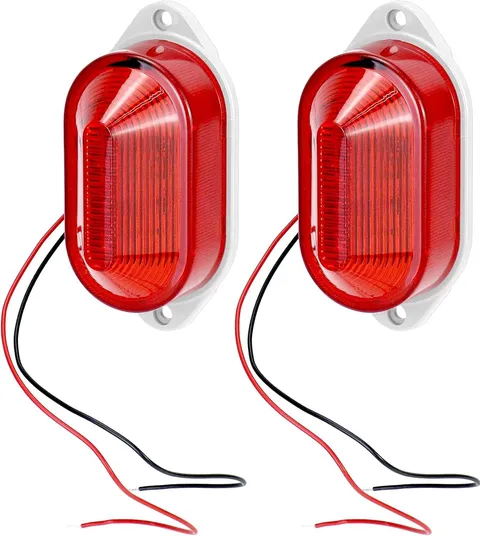 QWORK AC110V - 120V Industrial Strobe Siren Alarm Warning Light – Red - 