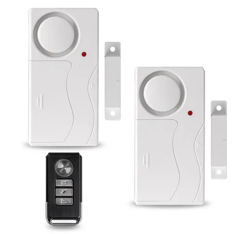 White Simple Department Security Window 2 Alarm Sensitive Trigger Strong Signal