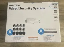 Night Owl - 8 Channel 2K (4MP) DVR with 8 (4MP) Cameras and 2TB Storage, Expa...