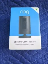 Ring Stick Up Outdoor Battery Cam, Weather Resistant, 2-Way Talk - Black