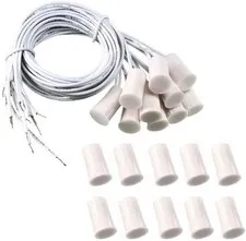 10 Pair RC-33 NC Recessed Wired Window Door Alarm Magnetic Reed Switch White（...