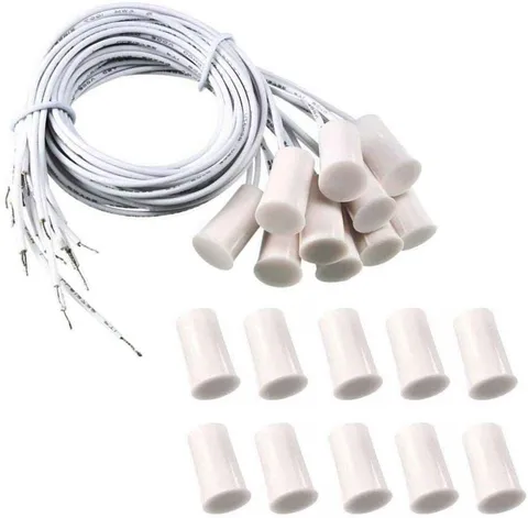 10 Pair RC-33 NC Recessed Wired Window Door Alarm Magnetic Reed Switch White（...