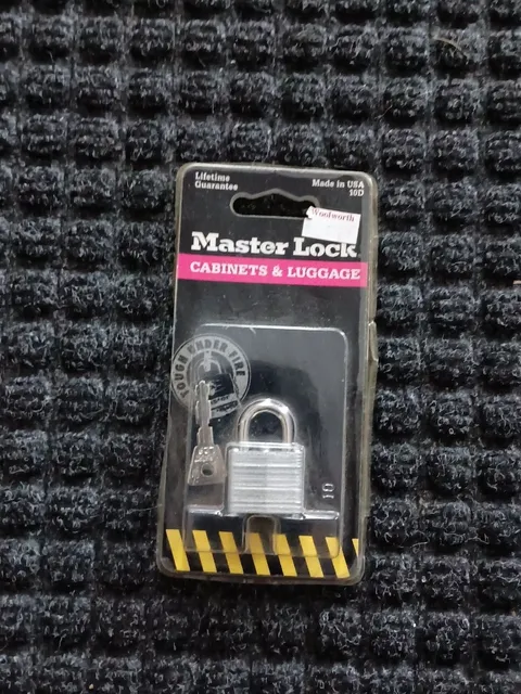 VTG 10D Master Lock Padlock Small Lock  W 2 Keys NEWIN PKG woolworth's pricetag