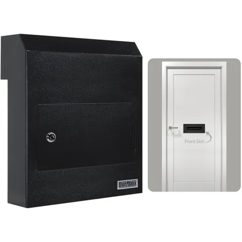 Stylish Heavy Duty Steel Mailbox 12x6x15” - Lockable Drop Box for Home or Office