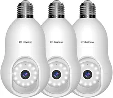 4MP 360° Wireless Security Camera - 3 Pack, Day/Night, Motion Alert