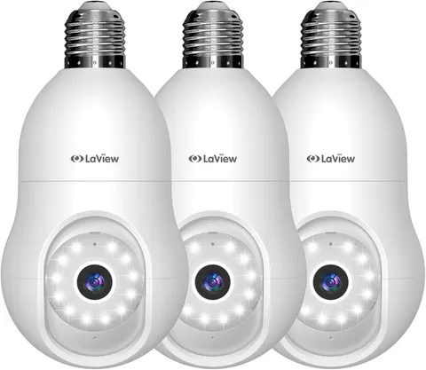 4MP 360° Wireless Security Camera - 3 Pack, Day/Night, Motion Alert