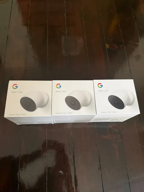 Google Nest Cam indoor/outdoor - battery, (snow) lot of 3 NEW