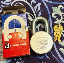 American H10 High Security Hardened Steel Ball Locking Padlock, 2 Keys, Silver