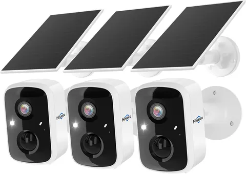 Wireless Solar Outdoor WiFi Cameras 3K 4MP Motion Detection Waterproof 3-Pack