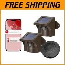 Solar Wireless Driveway Alarm with Long Range and App Notifications for Security