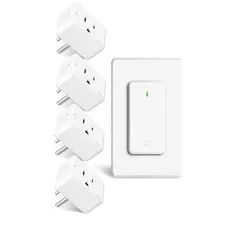 Greencycle Remote Control Outlet 4 Pack,Detachable Wireless Light Switch