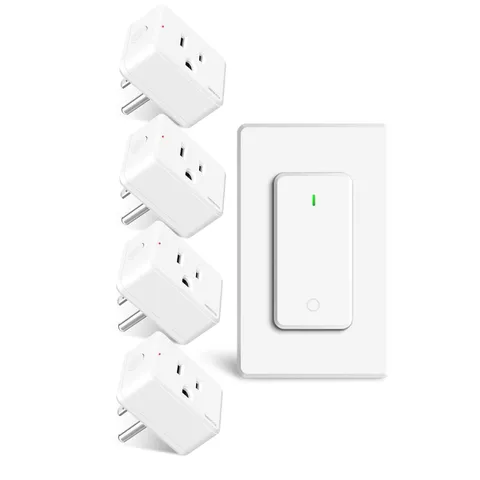 Greencycle Remote Control Outlet 4 Pack,Detachable Wireless Light Switch