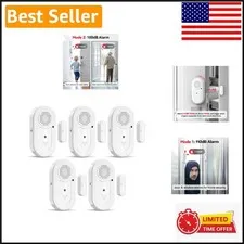 5 Pack Door Window Alarms - 125dB Safety Sensors, Easy Install for Home Security