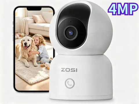 ZOSI 4MP 2.4G/5GHz WiFi Camera Pan &Tilt Smart Security Camera One Chick Call