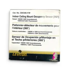 Leviton ODC0S-I1W Ceiling Mount PIR Occupancy Sensor 360 Degree 120V New