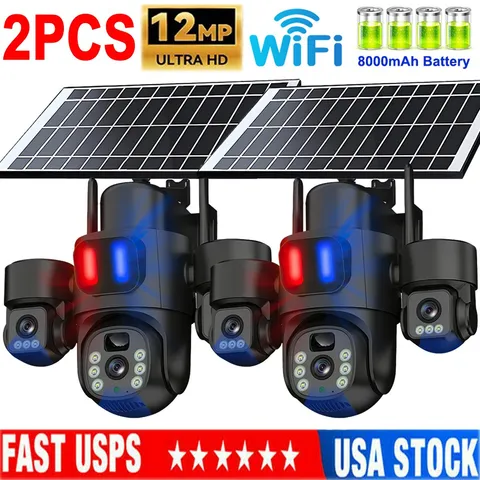 Camara De Seguridad Solar Inalambricas Para Exterior Con Vision Nocturna y Audio