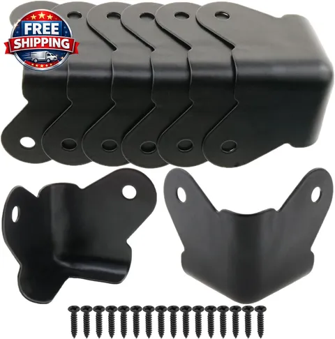 8PCS Textured Steel, Edge Protection Box Corner Protector, Powder Coat Corner, D
