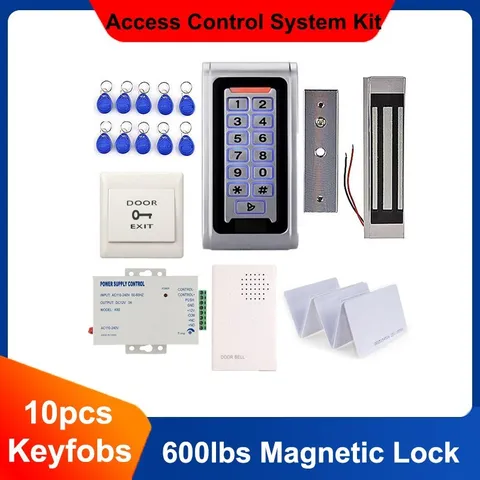 Waterproof Metal RFID Keypad Door Access Control Systems 600Lbs Magnetic Lock