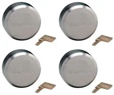 Master Lock 2-7/8" 6271KAW700A-80030 Keyed Alike Puck Shackleless Locks - 4 Pack