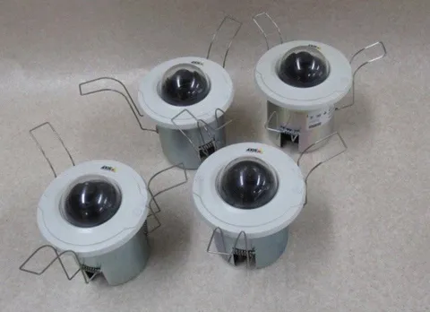 AXIS M3011 Dome IP Network Surveillance Security Camera Used 4-Camera Set