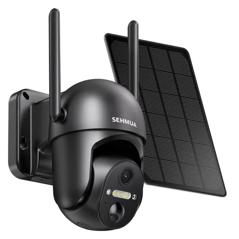 Solar Security Cameras Wireless Outdoor, 2K 360° View Battery Powered Outdoor...
