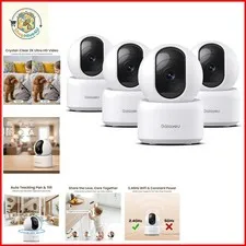 Indoor Cameras for Home Security/Baby Monitoring in 2K, G2 4Pack | Wi-Fi/Nann...