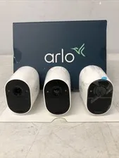 Set of 3 ARLO VMC2020 Go 2 LTE Wi-Fi Security Cameras - USED - NO wires