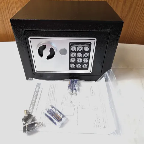 Black Intelligent Electronic Safe 8" x 7" x 10" New