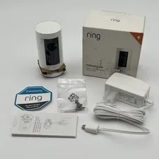 NEW!! Ring Indoor Cam Compact Plug-In HD Security Camera w/ Two-Way talk - White