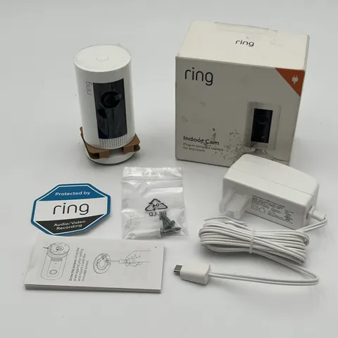 NEW!! Ring Indoor Cam Compact Plug-In HD Security Camera w/ Two-Way talk - White