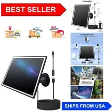 Efficient 8W Solar Panel with 10ft Cable - Ideal for Security Cameras Outdoors