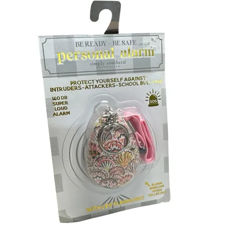 Simply Southern Be Ready Be Safe Personal Alarm Pink Shells - NEW