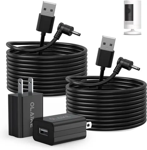 Indoor/Outdoor Power Adapter for Ring Stick up Cam Battery 3Rd Gen/2Nd Gen/Plug-