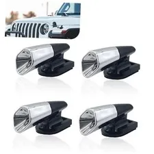 Pack-4 Car Deer Warning Devices, ABS Deer Whistles Repeller, 4 PCS Silver