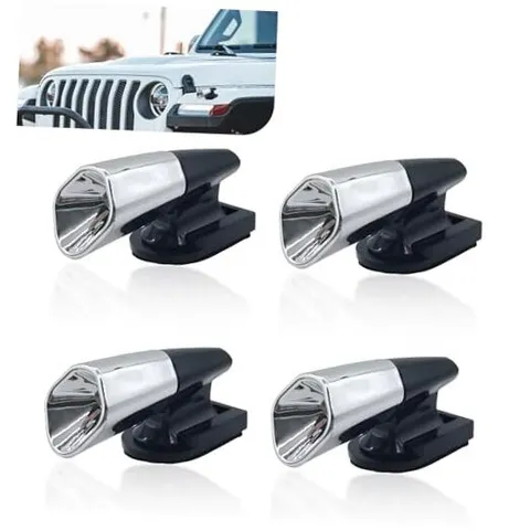Pack-4 Car Deer Warning Devices, ABS Deer Whistles Repeller, 4 PCS Silver