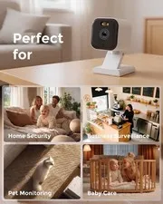 2K 5IN1 Security Camera 2-Way Audio Outdoor/Indoor Color Night Vision Live Strea