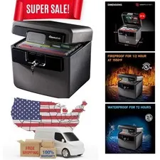 HD4100 Fireproof Waterproof Key Lock File Safe - Essential Document Storage