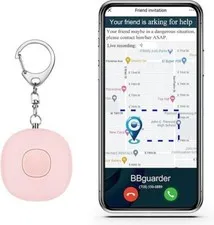 BBguarder Smart Self-defense Pendant Alarm Emergency Self Defense PINK  New