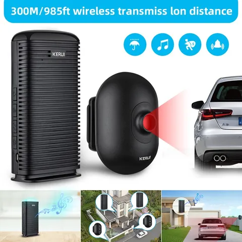 Wireless Outdoor Driveway Alarm System Motion Sensor Garage Home Yard Security
