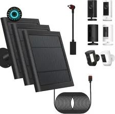 3 Pack - Solar Panel for Security Camera Spotlight Cam Plus/Pro(Battery) Stick u