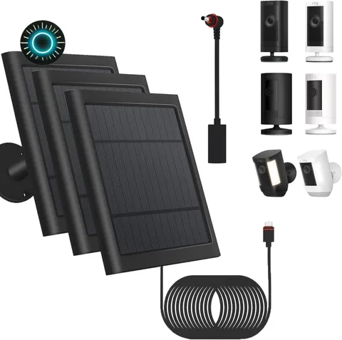3 Pack - Solar Panel for Security Camera Spotlight Cam Plus/Pro(Battery) Stick u