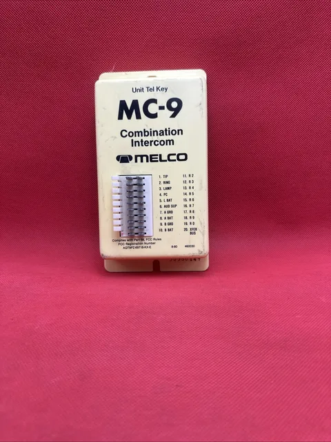 Vintage Melco Unit Tel Key MC-9 Combination Intercom , Free Shipping