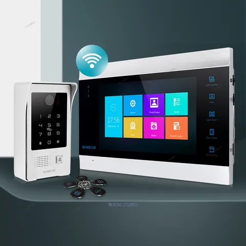 HOMSECUR 7" Wired WIFI Video&Audio Home Intercom Card Access for Home Security