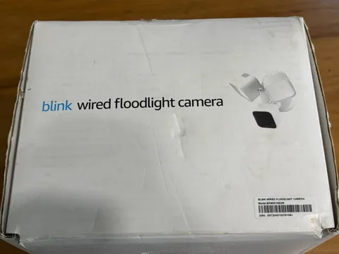 Blink Wired Floodlight Camera BFM00100UW White 1080p HD Open Box Light Only