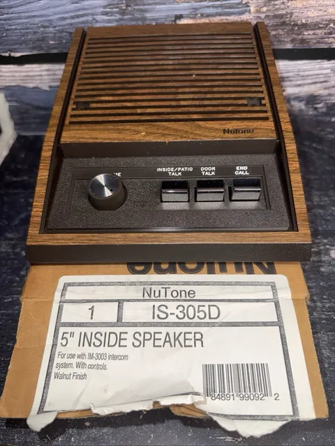 Woodgrain Nutone IS-305D Indoor 5" Intercom Speaker IS335 ISA335 3003 Walnut