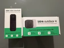 Blink Outdoor 4 Wireless Camera Security System & Blink Video Doorbell BUNDLE