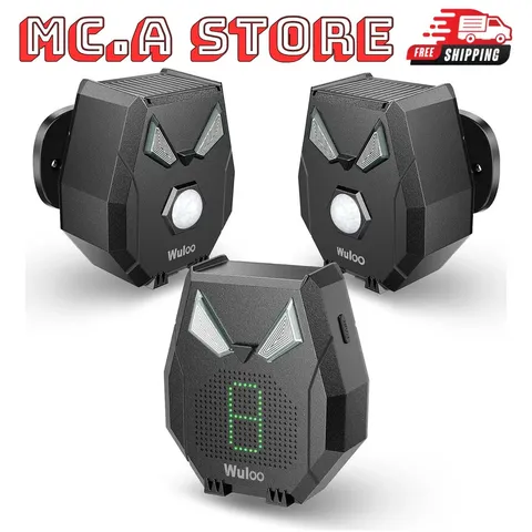 Solar Wireless Driveway Alarm 2000ft Range Motion Sensor 1 Receiver 2 Sensors