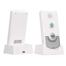 White Wireless Voice Intercom Home Smart 2 Way Talk Doorbell For Elderly WT