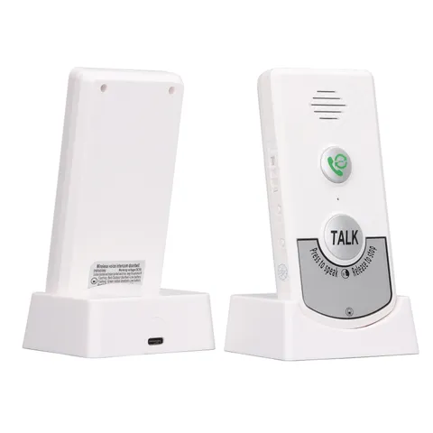 White Wireless Voice Intercom Home Smart 2 Way Talk Doorbell For Elderly WT